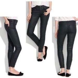 Madewell Coated Denim Motorcycle Skinny Jeans